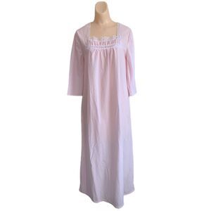 Spotlight Size Small Pink Nightgown Brushed Nylon Granny Vintage Cottage Core